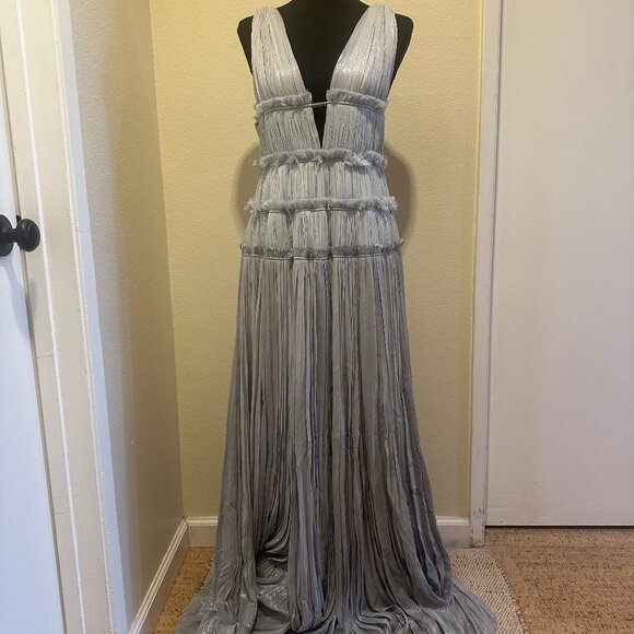 J Mendel Formal Silver Gown Size 8 - Picture 6 of 6